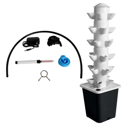 Mustrod Hydroponic Growing System 30-Plants Indoor Vertical Tower Garden Planter with Pump Water Tank
