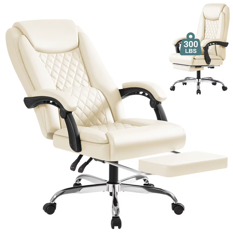 Homall Home Office Chair Adjustable Executive Leather Chair With Arms Ergonomic High Back Cushion Lumbar Back Support Computer Desk Chair,Black