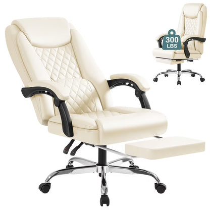Homall Home Office Chair Adjustable Executive Leather Chair With Arms Ergonomic High Back Cushion Lumbar Back Support Computer Desk Chair,Black