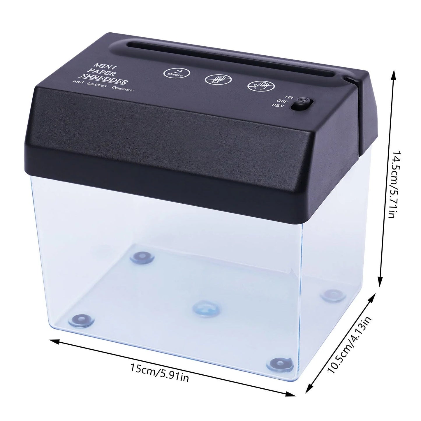 MIDUO Electric USB Paper Shredder Portable Paper Shredder Desktop A4 Shredder for Home Office
