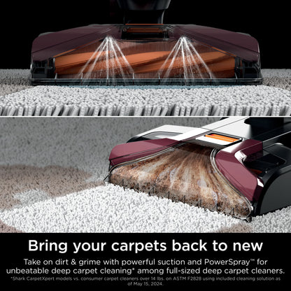 Shark CarpetXpert Upright Deep Carpet, Area Rug & Upholstery Cleaner with Built-in Spot & Stain Eliminator and 12 oz Deep Clean Pro Cleanser, EX150