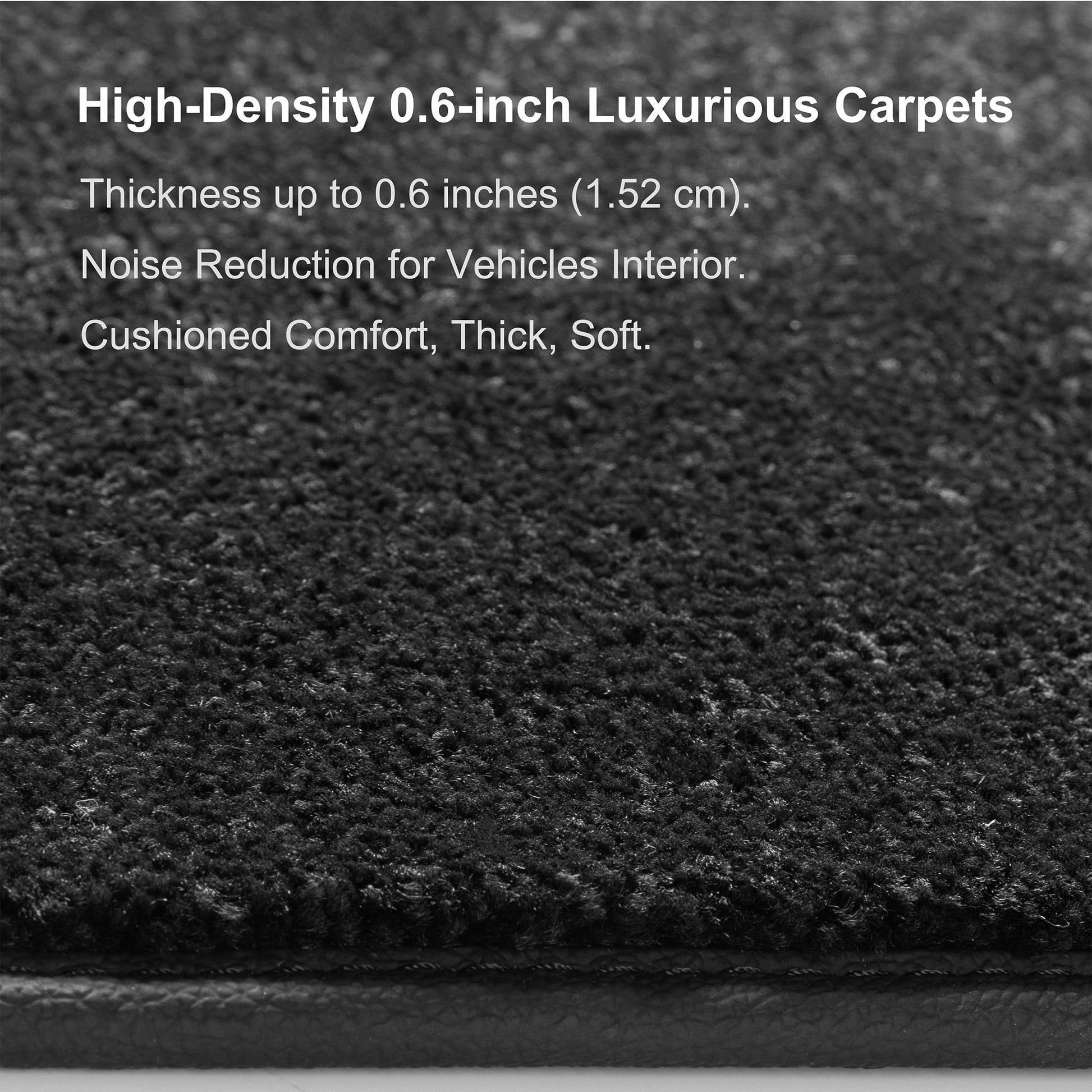 WENNEBIRD Superior Carpet Floor Mats for 2021-2025 Tesla Model S, 0.6 inch Thickness Rugs - 3pc