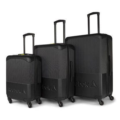 Reebok - Time Out Collection - 3 Piece Hardside Luggage Set - ABS/PC