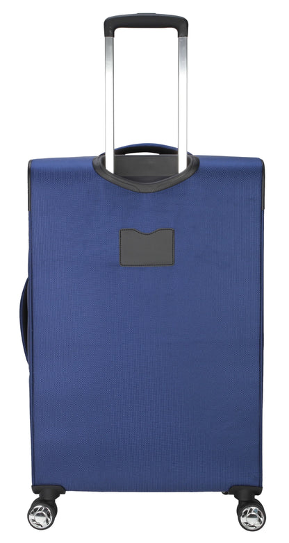 Protege Ashfield 25" Checked 8-Wheel Spinner Luggage Navy