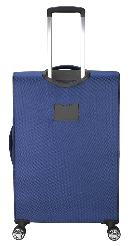 Protege Ashfield 25" Checked 8-Wheel Spinner Luggage Navy