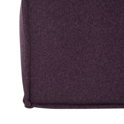 SAFAVIEH Elaine Solid Plush Upholstered Pouf, Plum
