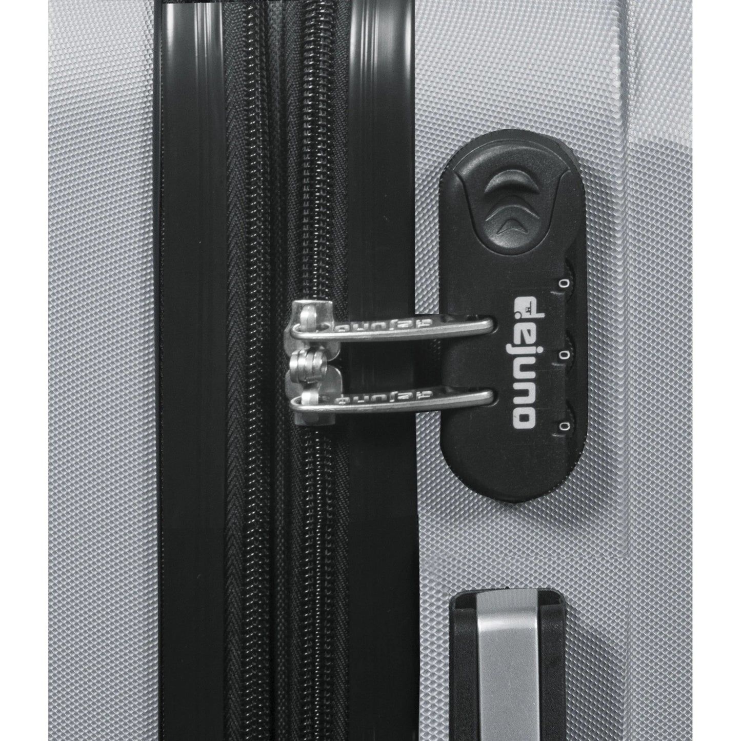 Dejuno Camden Hardside 3-Piece Expandable Spinner Luggage Set - Silver (20", 24" and 28")
