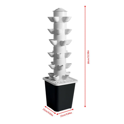 Mustrod Hydroponic Growing System 30-Plants Indoor Vertical Tower Garden Planter with Pump Water Tank