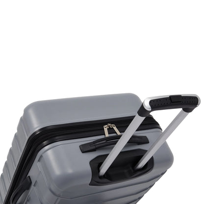 Wrangler 4 Piece Rolling Hardside Luggage Set, Sharkskin