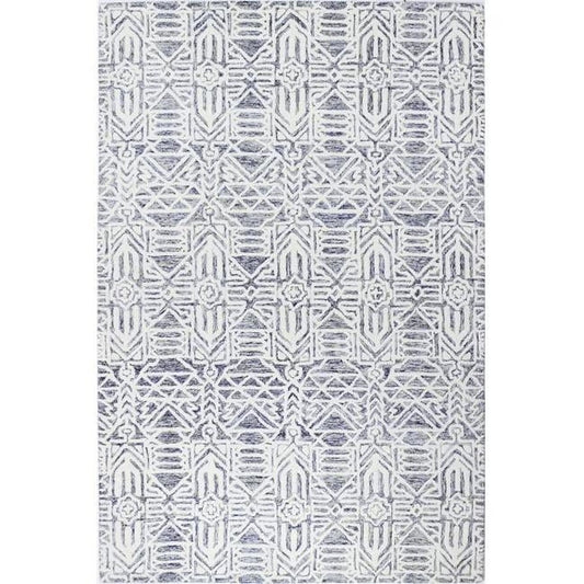 Bashian Verona Noland 3'6" x 5'6" Area Rug in Ivory and Blue
