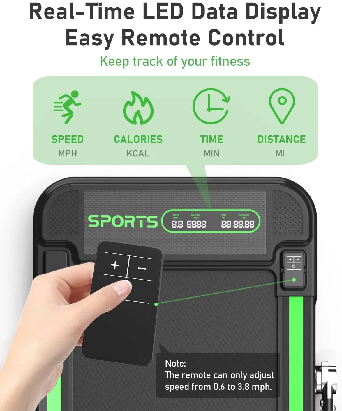 Delfy 2 in 1 Under Desk Treadmill, Folding Treadmill 2.5HP with Remote Control, 0.6-7.6 mph, LED Display, Phone/Tablet Holder, Electric Walking Running Machine for Home Office, No Assembly Needed