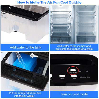 Gymax Evaporative Air Cooler Fan w/3 Modes and Speeds Home Office