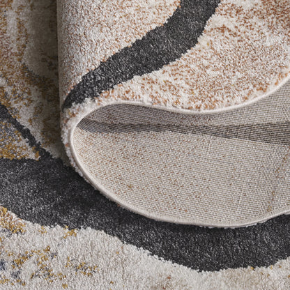 SAFAVIEH Contour Seanna Abstract Area Rug, Rust/Ivory, 8' x 10'