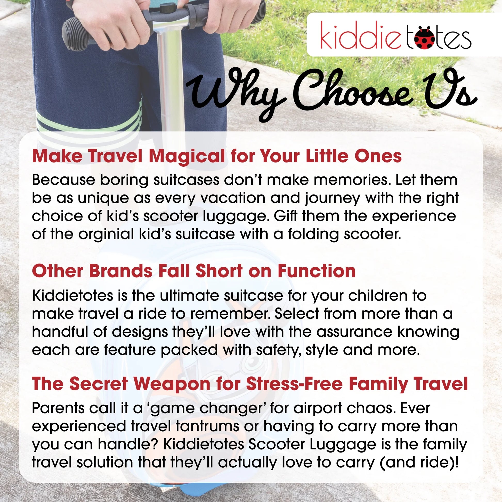 Kiddietotes 20" Child Hardside Kids Travel Luggage