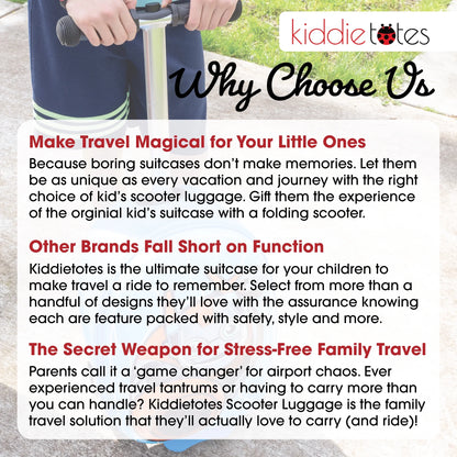 Kiddietotes 20" Child Hardside Kids Travel Luggage