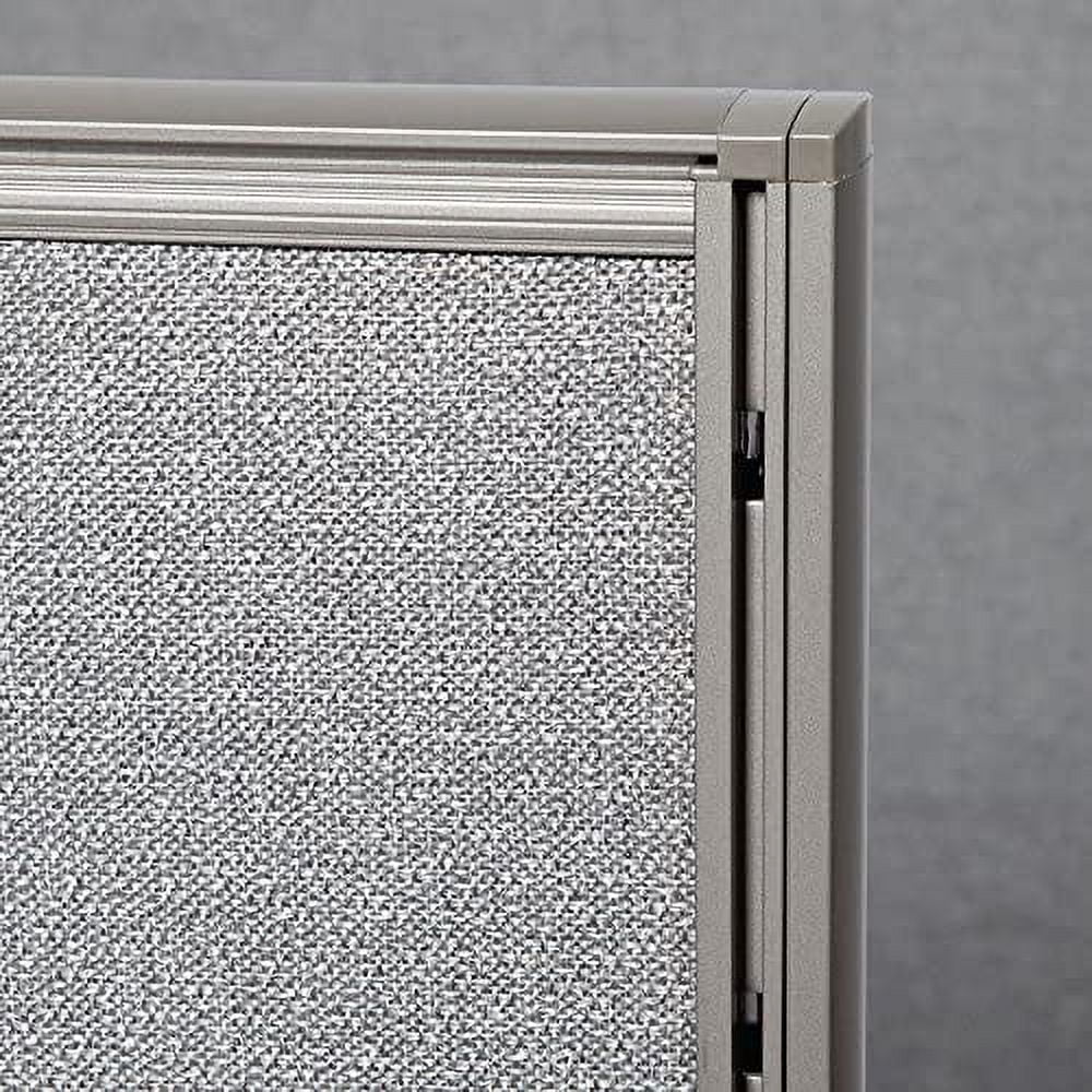 GOF 1 Person Workstation Cubicle (5.5'D x 6'W x 6'H)/Office Partition, Room Divider (72" H Cubicle Only, Grey)