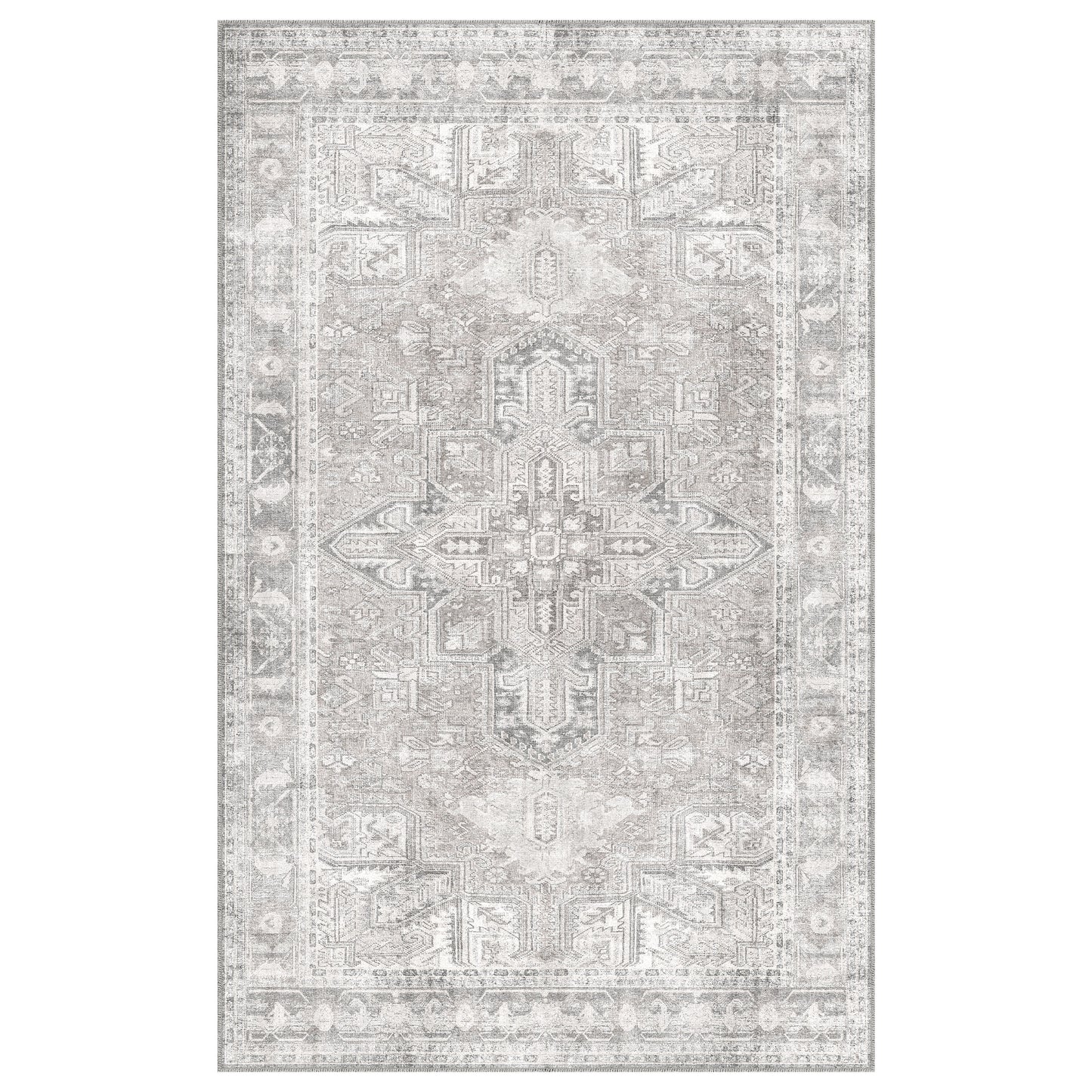 Apache Chenille Area Rug, Gilbert Gray, 5' x 8'