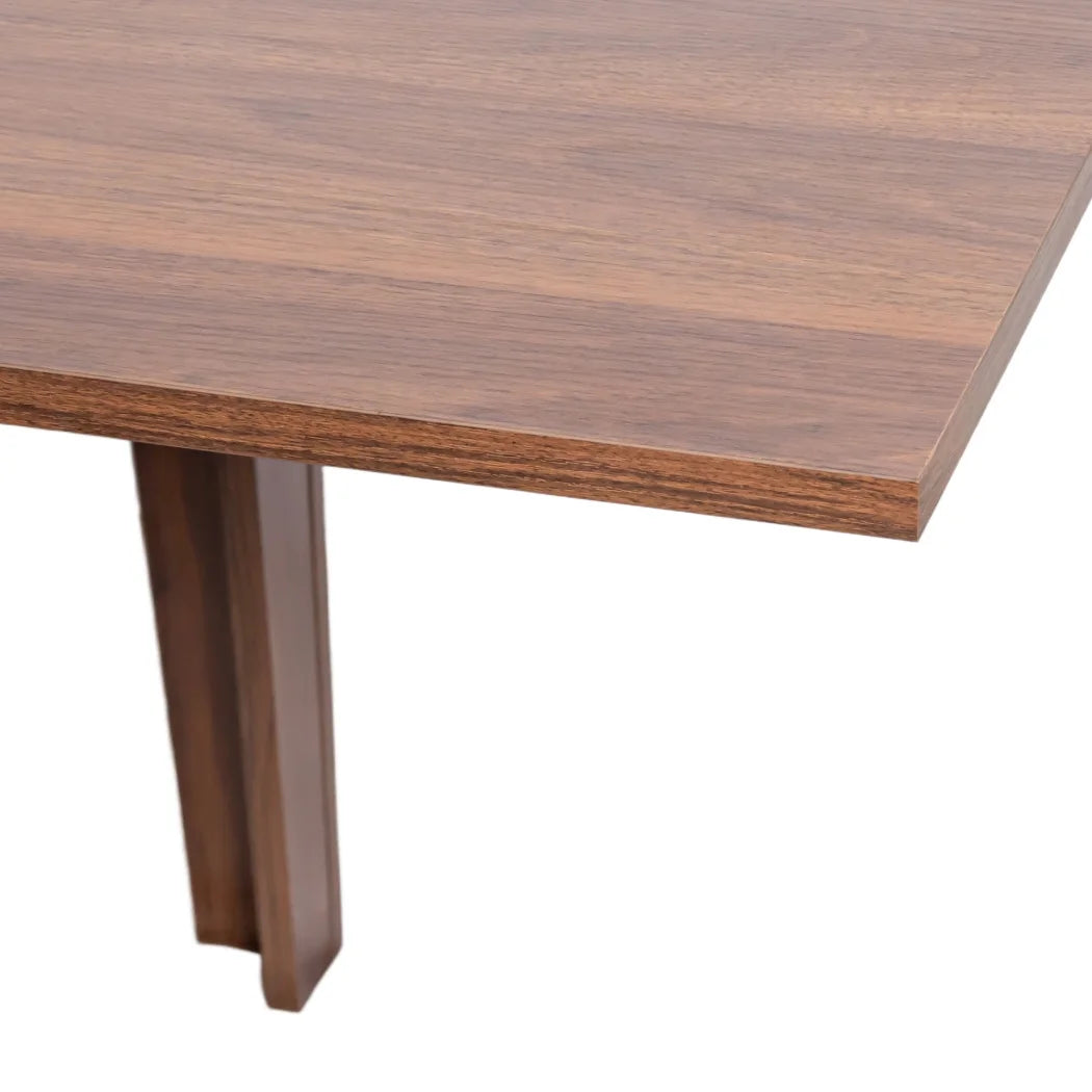 106" Expandable Dining Table for Small Spaces, Space-Saving Extendable Kitchen Table with Scratch-Resistant Surface, Multi-Functional Walnut Finish for Family Meals & Home Office Use