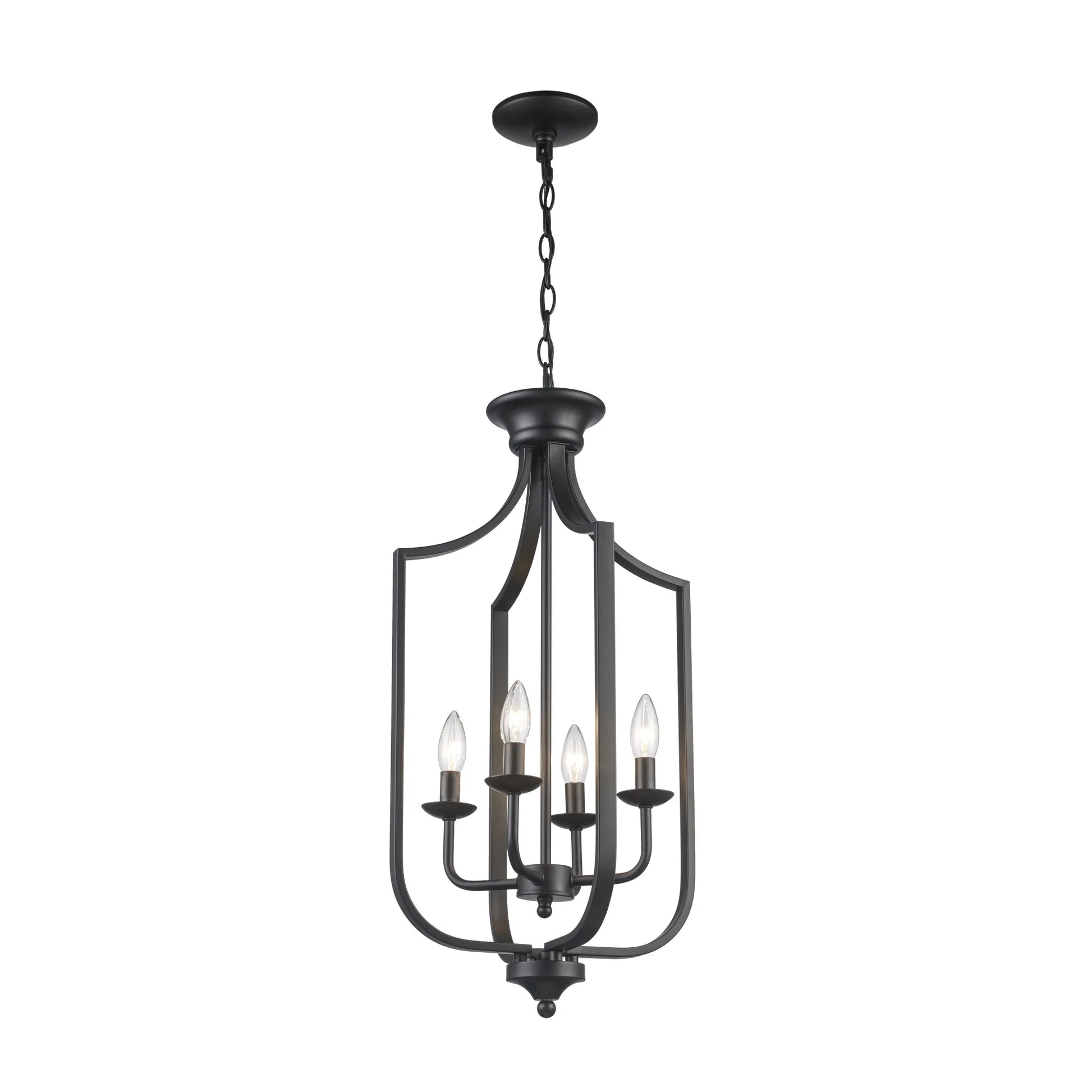 Trans Globe Lighting 11215 Hillcrest 4 Light 14" Wide Pendant - Black