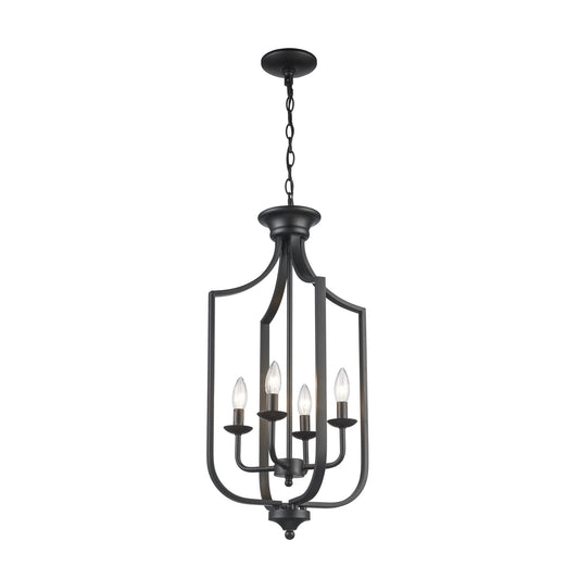 Trans Globe Lighting 11215 Hillcrest 4 Light 14" Wide Pendant - Black