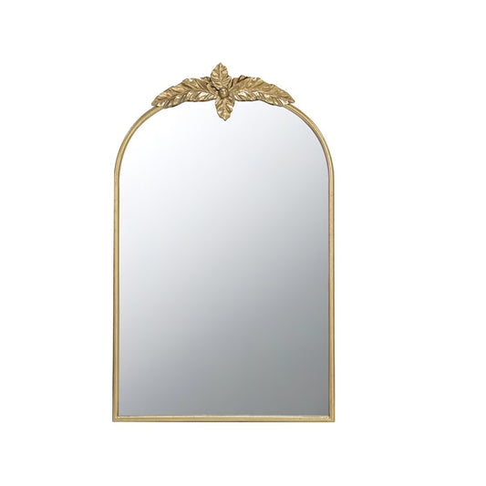 Full Length Mirror 24" x 36" Arched Wall Mirror with Gold Metal Frame, Wall Mirror for Living Room Bedroom Hallway,Full Body Mirror