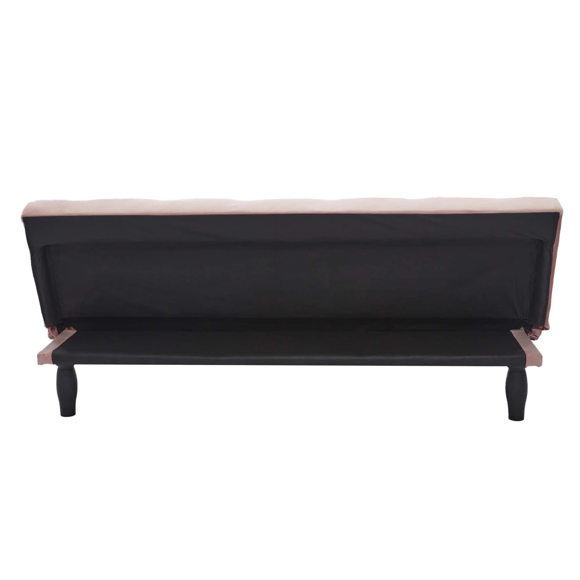 Aukfa Velvet Futon Convertible Sofa for Home Office, Tufted Back, Space Save, Pink