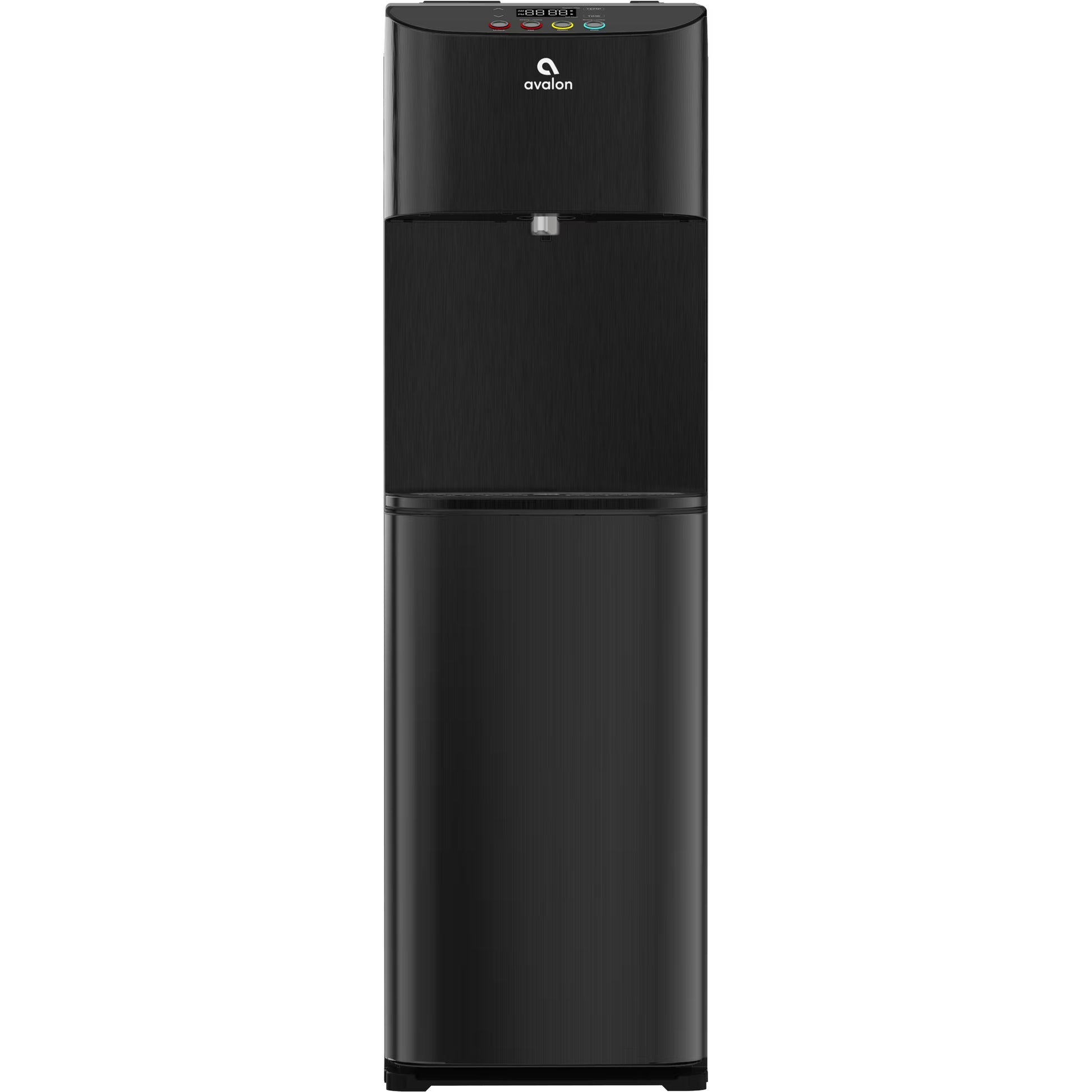 Avalon Electronic Bottom Loading Water Cooler Water Dispenser - 3 Temperatures, Hot, Cool & Cold, Digital Clock with Temperature Control, Durable Stainless Steel Cabinet, Self Cleaning, Black