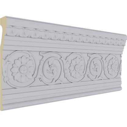 11 1/4"H x 1 7/8"P x 94 1/2"L, (19 1/4" Repeat) Bedford with Flowers Moulding