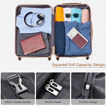 Luggage Sets 4 Piece, ABS Durable Suitcase with Travel Bag, Carry On Luggage Suitcase Set with 360° Spinner Wheels