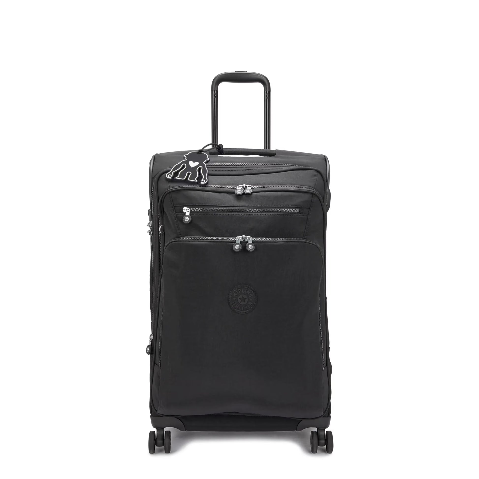 Kipling New Youri Spin Medium 4 Wheeled Rolling Luggage Black Noir