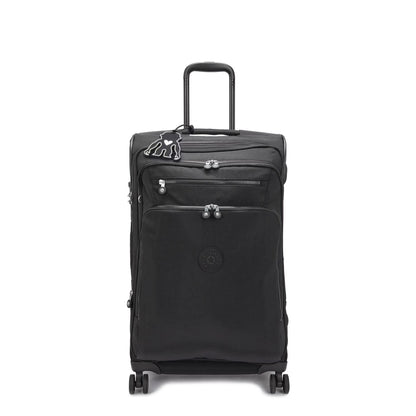 Kipling New Youri Spin Medium 4 Wheeled Rolling Luggage Black Noir