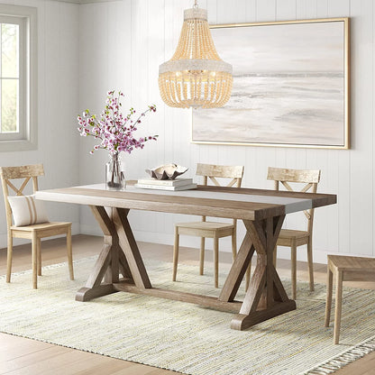 Vanity Art 5 Light Unique Empire Chandelier with Beaded Accents | Modern Hanging Lighting, Ceiling Lights Fixtures for Dining Room Living Room Bed Room Kitchen SYB5265DW-LT
