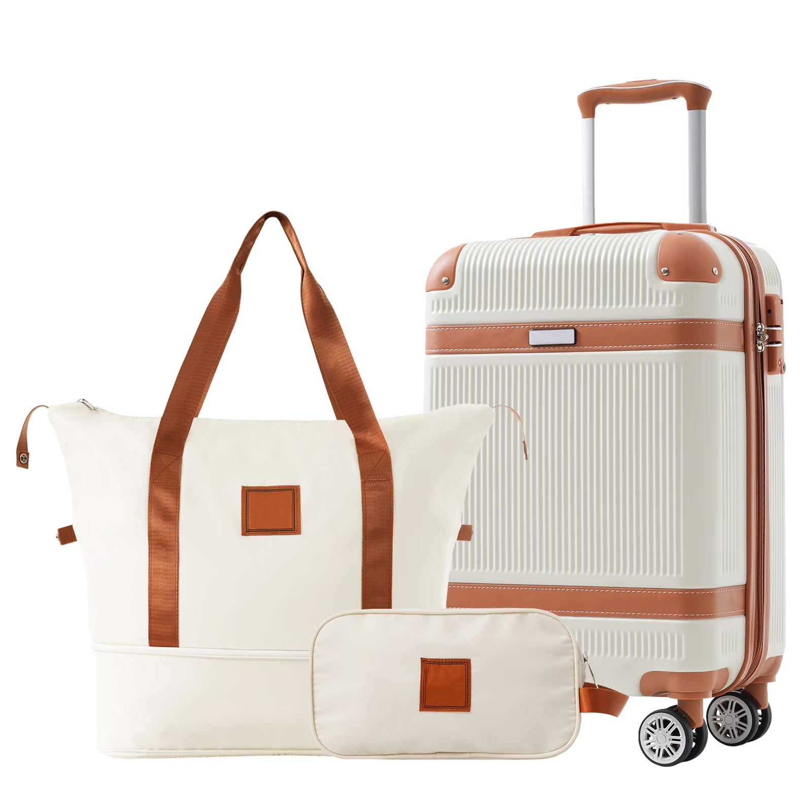 3 PCS set Expandable Suitcase Set Luggage Sets, 20 in Carry On Luggage with TSA Lock and Double Spinner Wheels