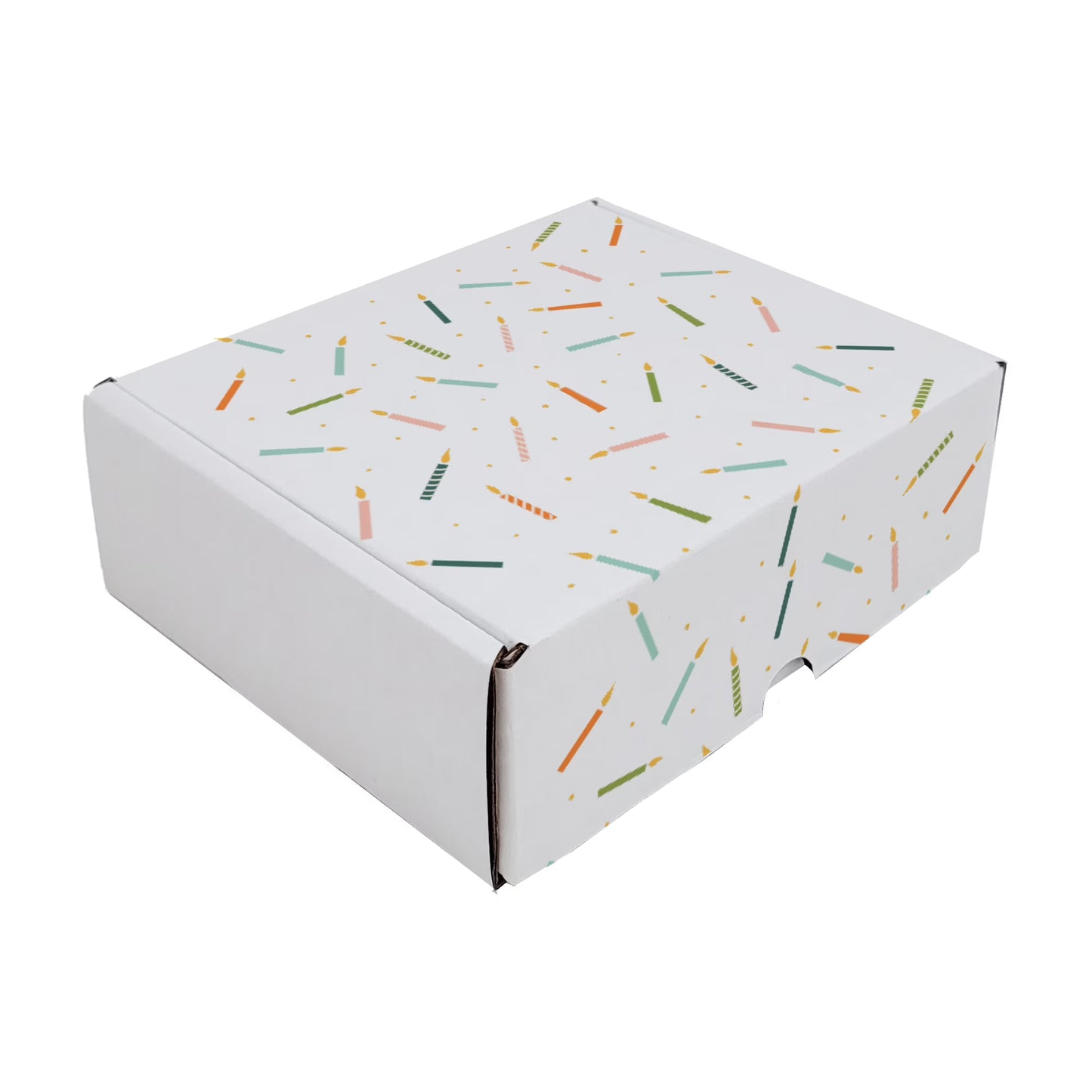 Ucanpack Birthday Gift Box Mailer Boxes 7 5/8 x 6 x 5 4/9" - Candles Printed Holiday Packaging - Holiday Shipping Box Made In USA Holiday Gift Box Gift Shipping Boxes