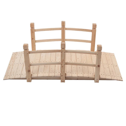 Decorative Wooden Arch Bridge for Garden Landscape, Small Anticorrosive Wood Bridge Enhances Yard, Pond, or Flower Bed, Natural Burlywood Finish for Outdoor Decoration