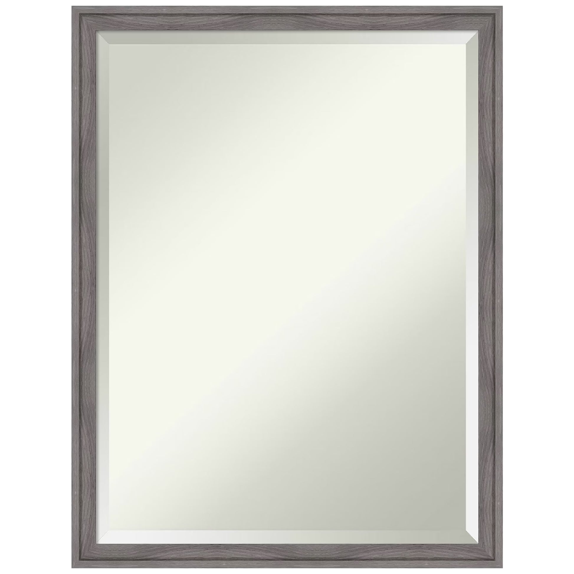 Amanti Art Florence Silver Beveled Wall Mirror 31.75 x 41.75 in.