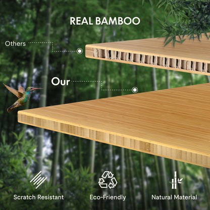 Flexispot 55"x28" Erogonomic Home Office Height Adjustable Standing Desk Bamboo Desktop Computer Desk