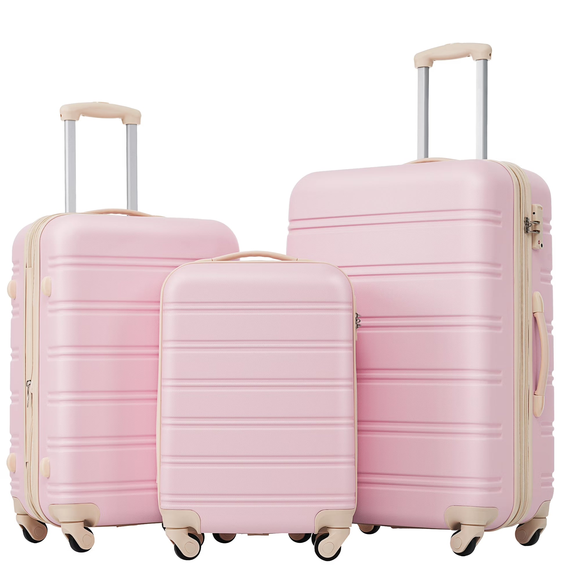 RONSHIN 3pcs/set Suitcase Luggage Set Hardside Spinner Suitcase with TSA Lock And 360° Spinner Wheels 20" 24" 28" for Travel Camping Outdoor