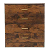 SYNGAR Black 4 Drawer Dresser, Chest of Drawers for Bedroom, Modern Storage Cabinet Dresser Organizer Unit with Handle for Living Room, Closet, Hallway, Nursery