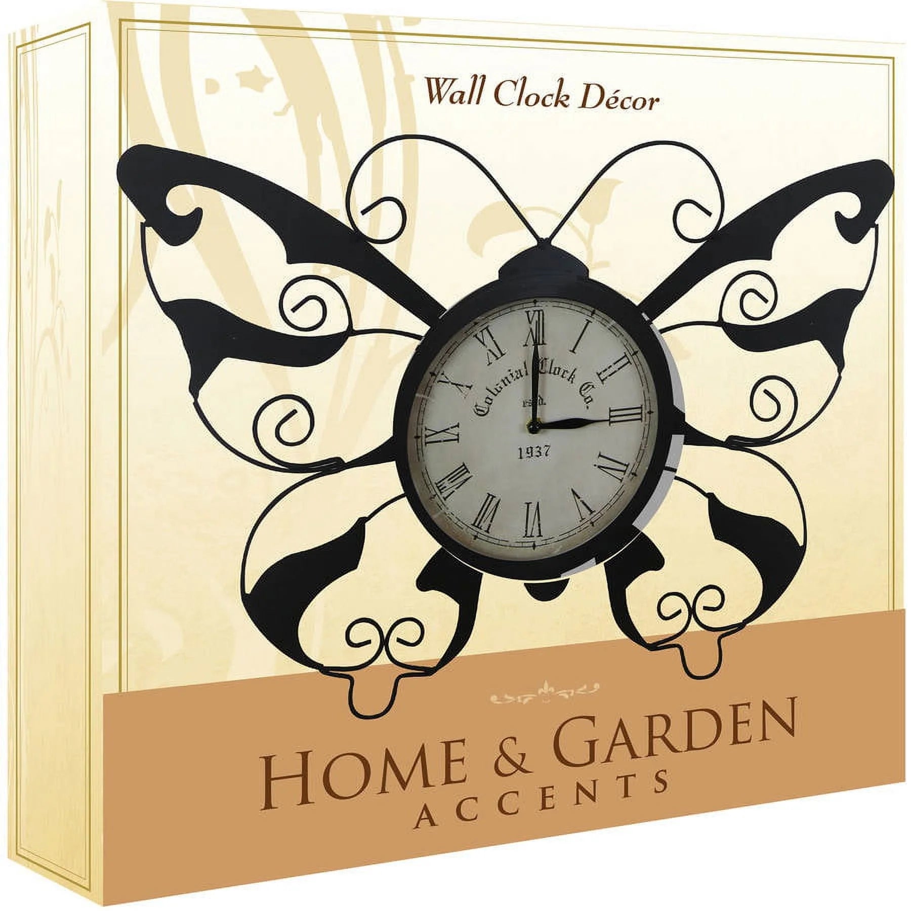 15 Inch Butterfly Clock