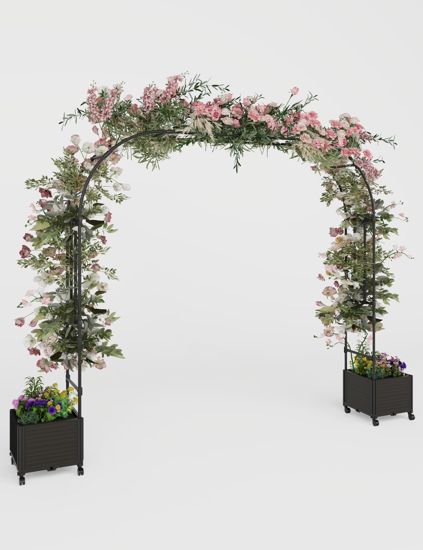 Riedhoff Span 47.2" Steel Garden Arch Trellis for Climbing Plants,Outdoor Garden Arbors and Arches