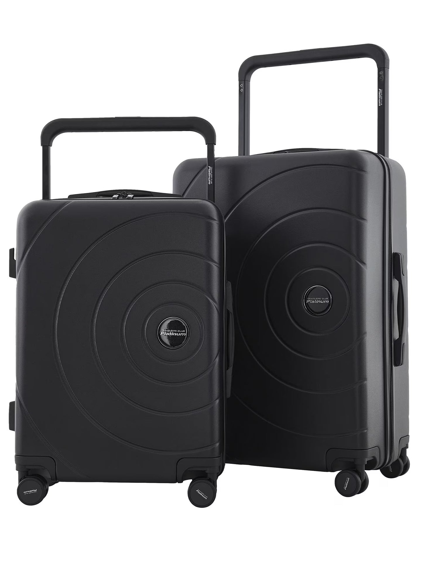 Travelers Club 2pc Rolling Hard Case Travel Luggage Set with Extra Wide Telescopic Handle , Lime