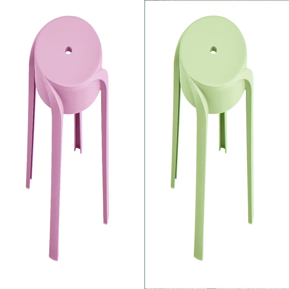 MIFI 6 Pack Stackable Classroom Stools Plastic Stools Nesting Stools Colorful Round Stools Indoor Outdoor Flexible Seating Decorative Stools Chairs for Home Office School Classroom Mustard