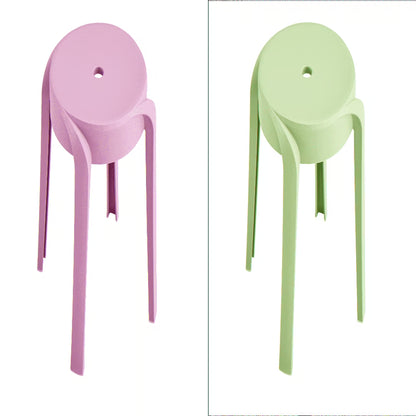 MIFI 6 Pack Stackable Classroom Stools Plastic Stools Nesting Stools Colorful Round Stools Indoor Outdoor Flexible Seating Decorative Stools Chairs for Home Office School Classroom Mustard