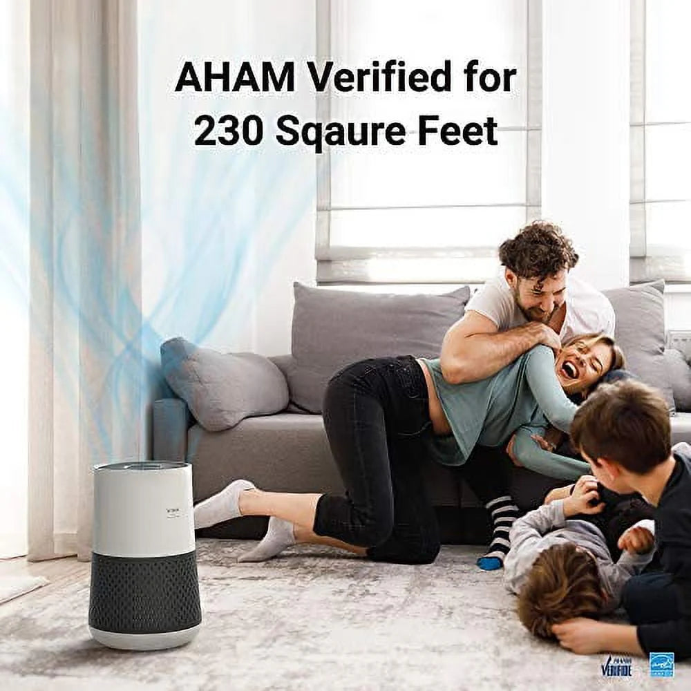 Winix A231 Tower True HEPA 4-Stage Air Purifier, Perfect for Home office, Home classroom, Bedroom and Nursery, White and Charcoal Grey