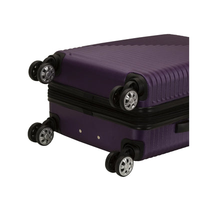 Rockland STAR TRAIL 2 PC ABS LUGGAGE SET-Color:Purple