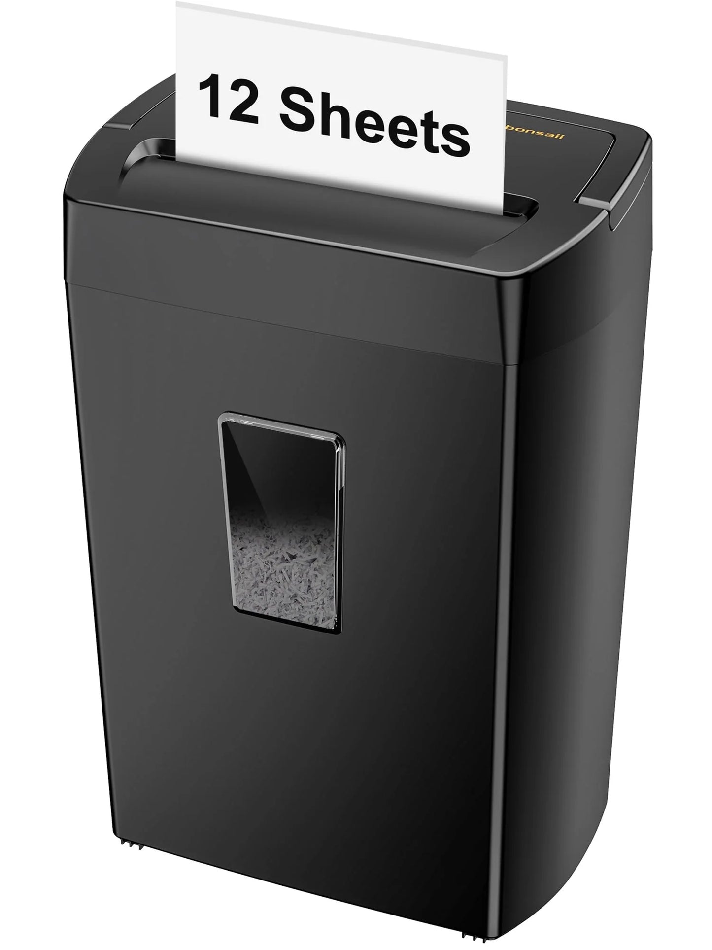 Bonsaii 12 Sheet Cross Cut Paper Shredder with 5.4 Gallons Wastebasket Home Office Use