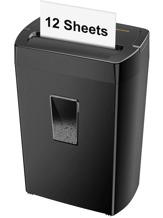 Bonsaii 12 Sheet Cross Cut Paper Shredder with 5.4 Gallons Wastebasket Home Office Use