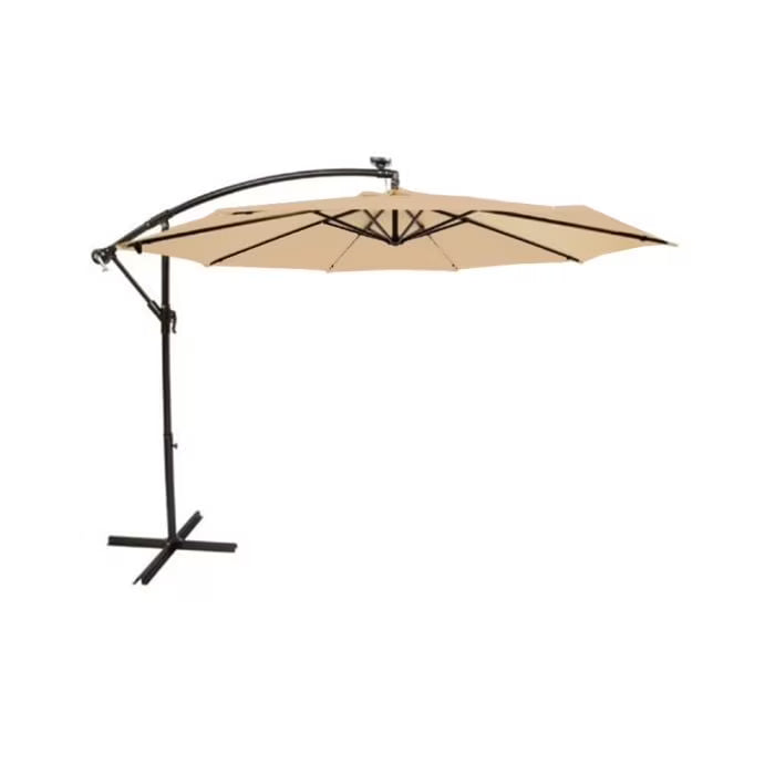 Garden Winds Custom Fit Replacement Canopy Top Cover Compatible with The Living Accents UMSCS10E04OBD 10' Offset Umbrella - Upgraded Performance Riplock 350 Fabric