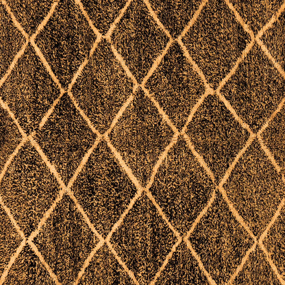 Ahgly Company Indoor Rectangle Abstract Orange Modern Area Rugs, 2' x 3'